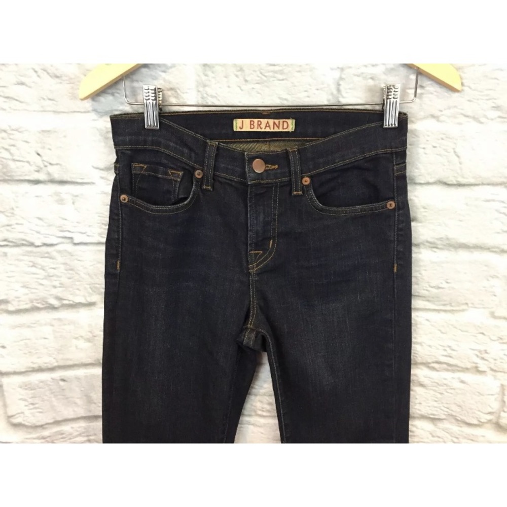 J Brand #811 DUKE Dark Wash Leg Patch Jeans - Picture 4 of 8